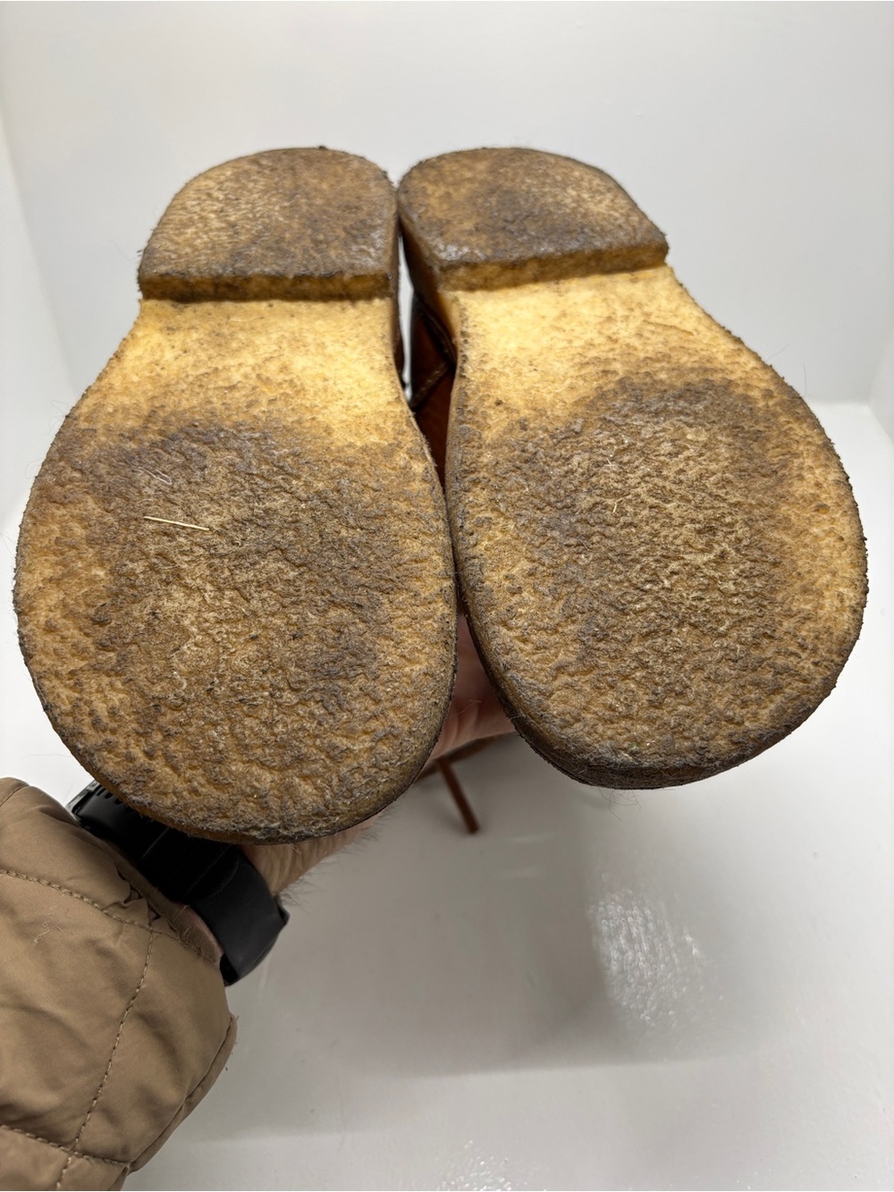 Duckfeet Aarhus Wool Lined Boots EU 38 US 7.5 8 Cognac Brown Danish Leather Crep - Picture 10 of 12